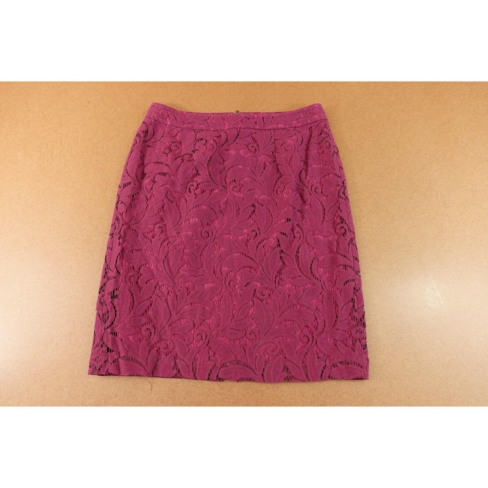 Cabi Womens Size 6 Mulberry Floral Lace Overlay Classic Pencil Skirt